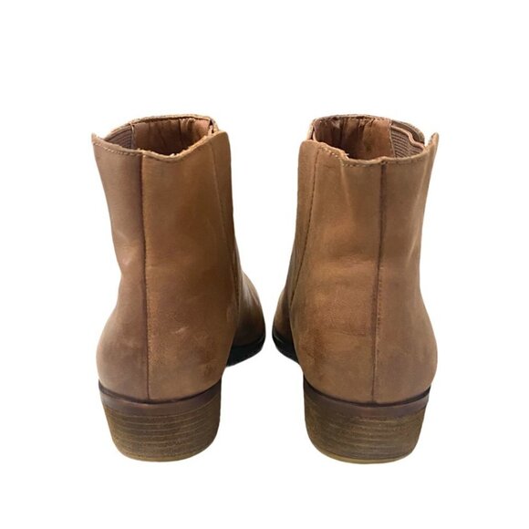 Lucky Brand Leather Benissa Booties Ankle Boots Dark Saddle Tan/Brown Size 6.5 - Picture 11 of 14